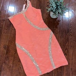 ROMEO & JULIET COUTURE Coral One Shoulder Dress